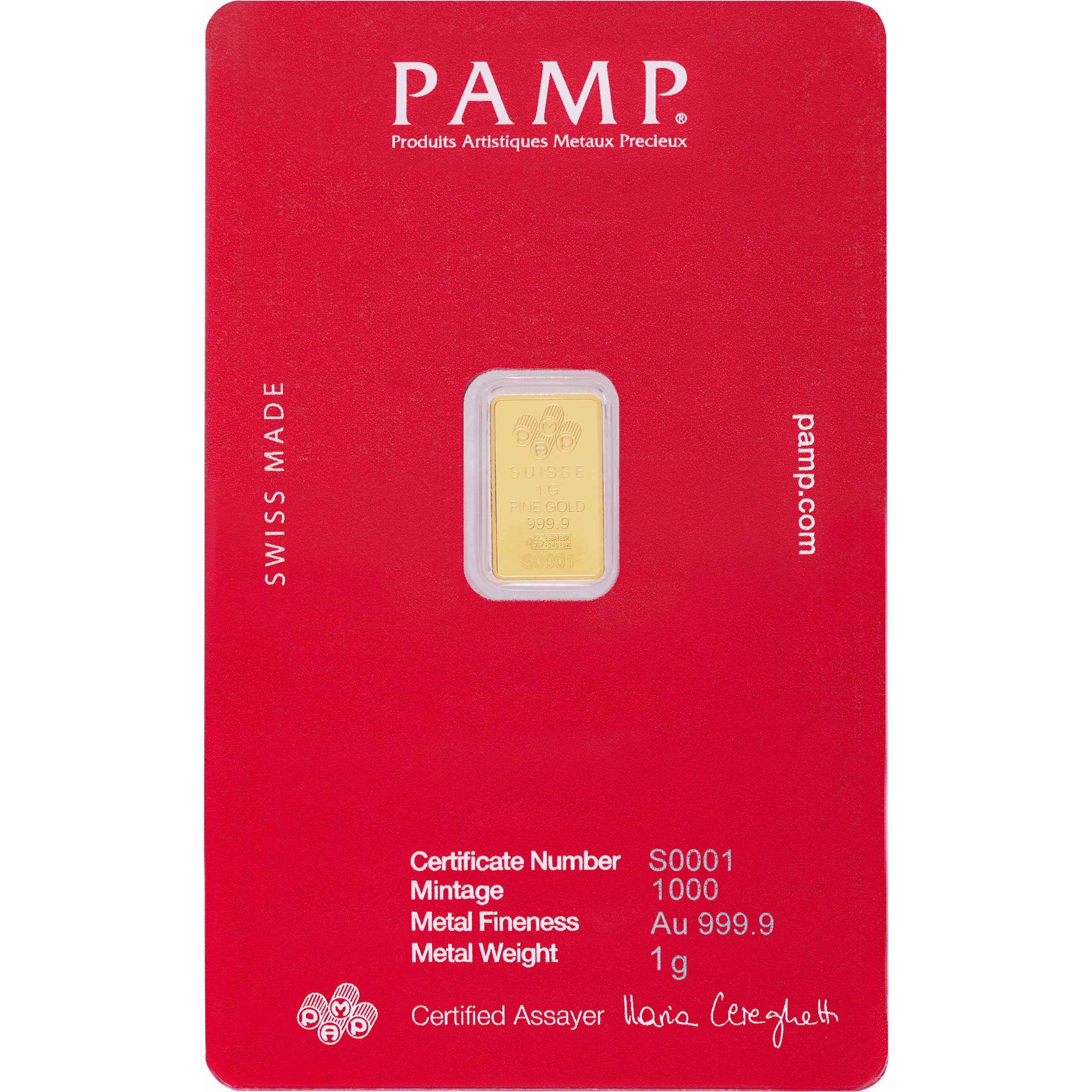 Supreme®/PAMP Suisse 1 g Gold Bar view 4